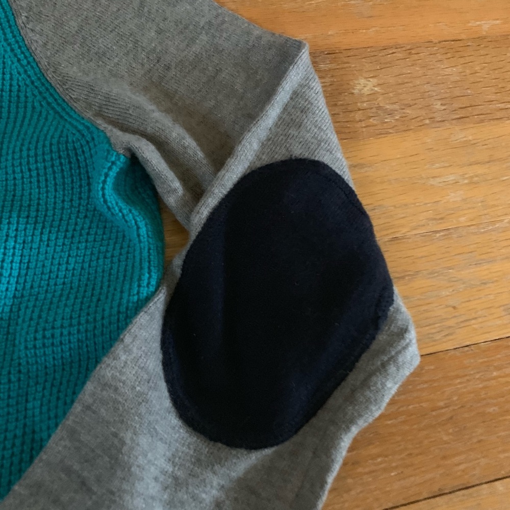 Teal/navy/gray sweater size medium - Picture 3 of 6
